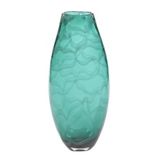 Glazen vaas met Wavend netmotief 42 cm